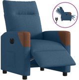 vidaXL Fauteuil elektrisch verstelbaar stof blauw