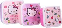 Hello Kitty Fresh Bites - Boîte à goûter pour enfants (3 en 1) - Rose