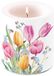 Ambiente Stompkaars Tulips Bouquet Wit 9 cm