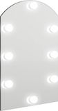 vidaXL Spiegel met LED-verlichting boog 60x40 cm glas