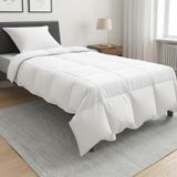 vidaXL - Couverture - Ensemble - 2 - pièces - 135 - x - 200 - cm - Toutes - saisons - Bambou - Blanc