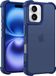 Coverzs matte Shock case geschikt voor iPhone 16 Plus (donkerblauw)