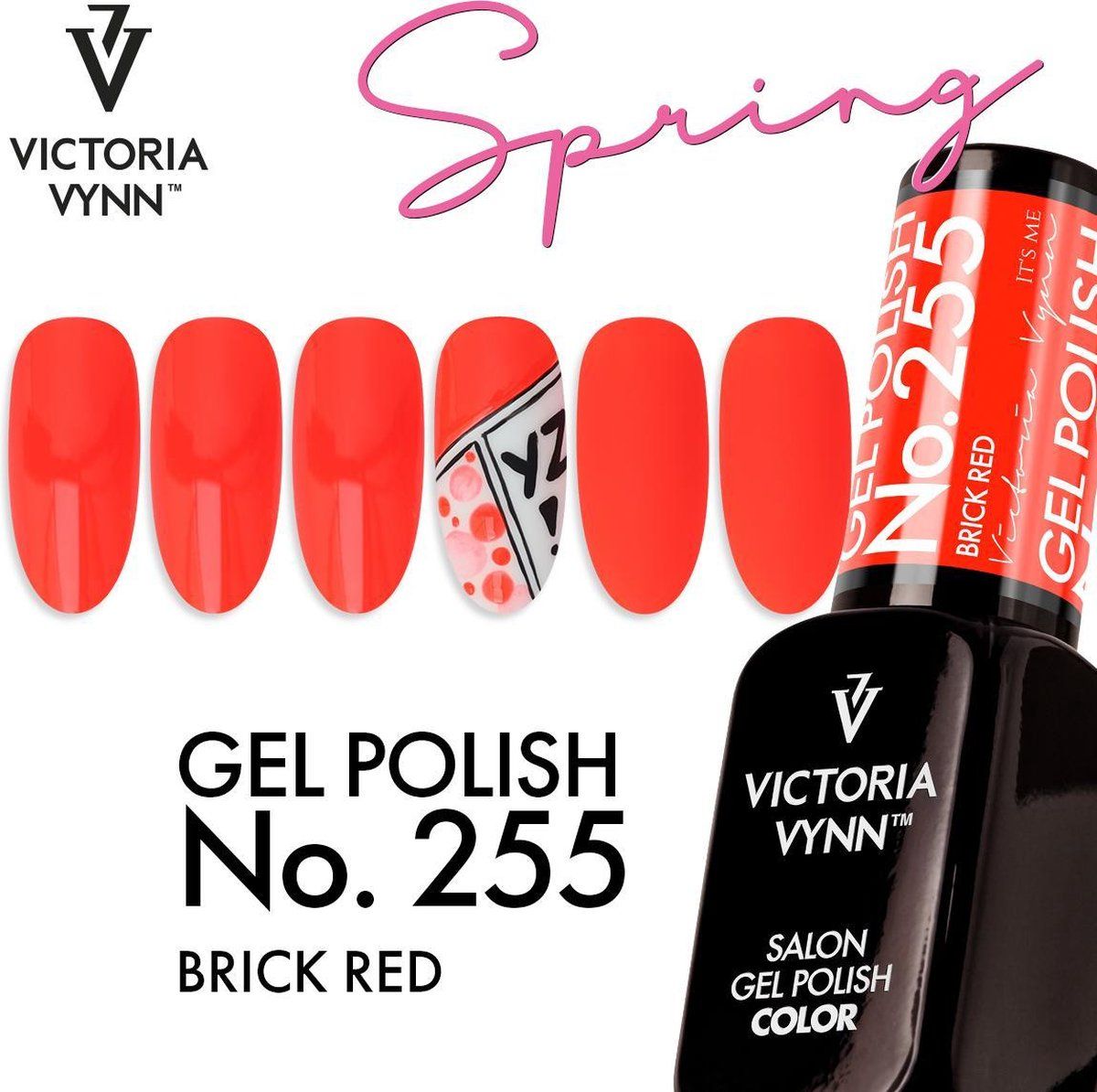 VICTORIA VYNN™ Victoria Vyn Gellak - Gel Nagellak - 255 Brick Red - 8 ml. - Rood