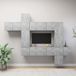 Maison Exclusive - Set van 10 tv-meubels, betonachtig grijs, composiethout