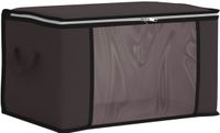 vidaXL Opbergbox met transparant zijpaneel, antracietkleurig