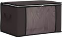 vidaXL Boîte de rangement avec panneau latéral transparent, anthracite
