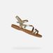 GEOX SANDAL EOLIE MEISJES Sandalen - PLATINA - Maat 28