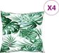 vidaXL Bankkussens 4 stuks Bladpatroon 50x50 cm Stof
