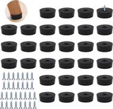 ZenithVibe Pieds en caoutchouc vissables 25 x 23 x 9 mm pour planches à découper - set de 30 avec vis