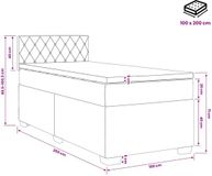 vidaXL Boxspringbed met matras Roze 100 x 200 cm Fluweel