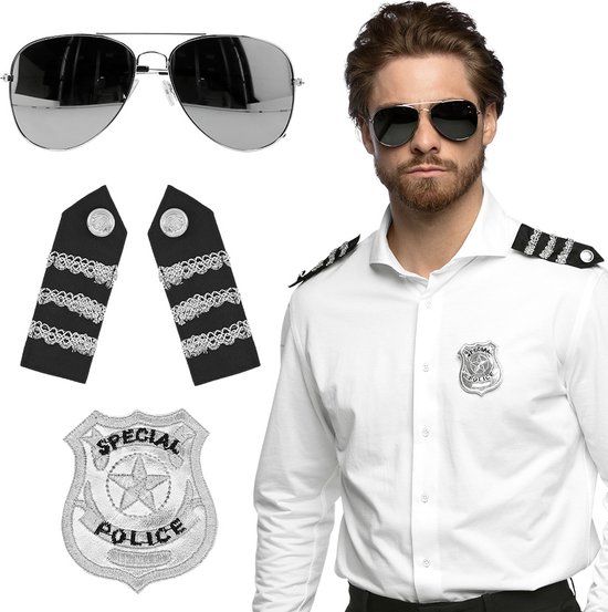 Boland - Set Politieagent - Volwassenen - Unisex - Agent - Politie en Boeven