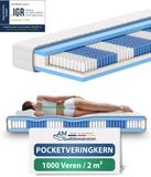 AM Qualitätsmatratzen - 1000 veren 7-zone pocketveringmatras 90x190 cm (H3)