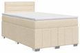 vidaXL Boxspringbed met matras, crème, 120 x 190 cm, gestoffeerd