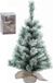 Merkloos / Sans marque Koopman International Kunst kerstboom - besneeuwd - H60 cm - met kerstverlichting - warm wit