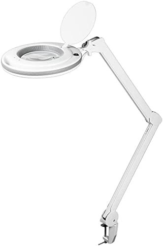 Goobay 60362 LED vergrootlamp met klem / 9 W stroomverbruik / 127 mm kristallen glazen lens/kleurtemperatuur 6400 K / 1.75x vergroting/lichtstroom 83-730 lumen/wit