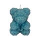 Kaars Cereria Di Giorgio Kaars in de vorm van een beer met bloemblaadjes – cadeauzakje – ambachtelijke kaars – diameter 8 cm hoogte 10 cm – gastgeschenk doop – babyshower – communie – kleur lichtblauw