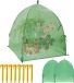 BeiJingLiangPinJiaZuoKeJiWenHuaFaZhanYouXianGongSi 2 housses de protection pour plantes - Protection contre le gel, maintien au chaud, avec dôme d'humidité et protection contre les animaux - Pour plantes de jardin, plates-bandes surélevées, germination et semis - Vert - 56 x 56 cm