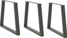 Pieds de table 3 pcs forme V 80x(72-73,3) cm acier anthracite