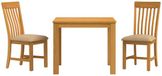 vidaXL Ensemble de salle à manger 3 pièces Beige Chêne massif
