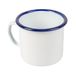 6 Enamelware 6 stuks mokken 'Enamelware', 500 ml, Ø 9 x 9 cm, wit, geëmailleerd ijzer