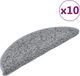 vidaXL Trapmatten 10 st 56x17x3 cm grijs