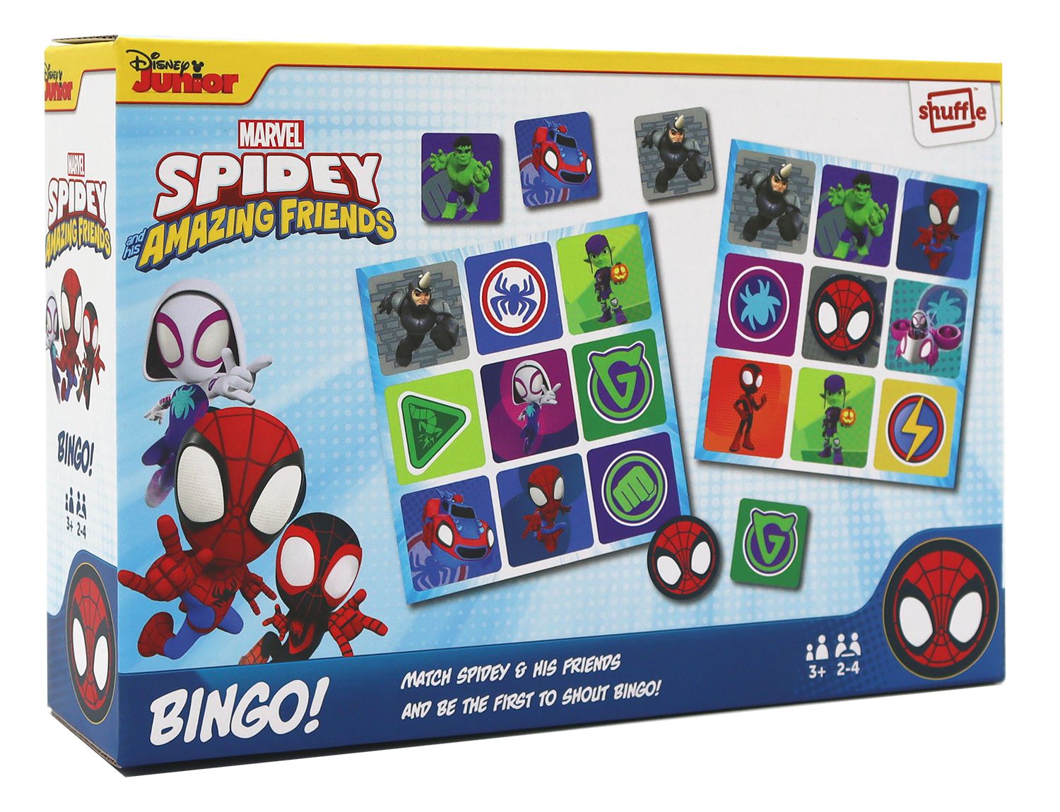 Shuffle Spidey & Amazing Friends Bingo - Board Game - Matching - 3+ Years