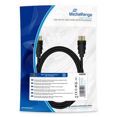 MediaRange MRCS210 HDMI kabel 2 m Zwart