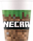 Minecraft Vegaoo - 8 Minecraft papieren bekers 200 ml