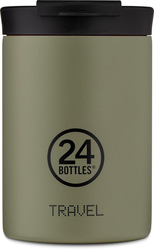 24Bottles Travel Tumbler 350 ml Stone Sage RVS Thermosbeker