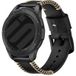 Strap-it Samsung Bracelet en cuir cousu Samsung Galaxy Watch Active (noir)