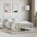 Maison Exclusive - Cadre de lit avec tête de lit en métal blanc 135x190 cm