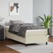 Maison Exclusive - Sommier à lattes de lit avec matelas crème 90x190 cm similicuir