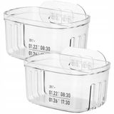 many_brands Keuken Organizer Set: 2x Wandmontage Voedselcontainers Transparant