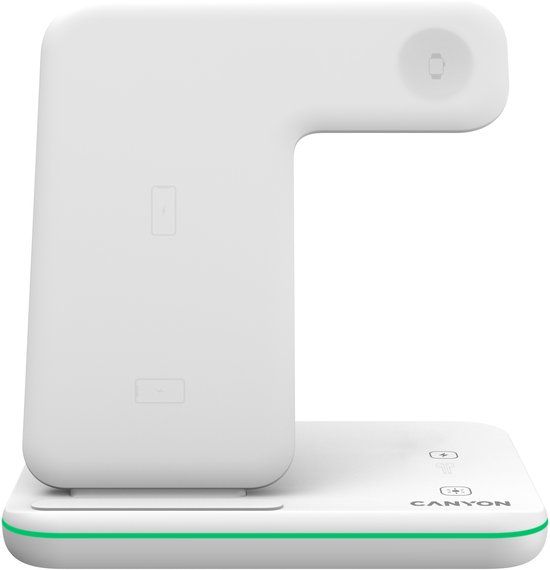CANYON WS-303 - 3-in-1 Draadloze Lader - Qi - 15W - Wit