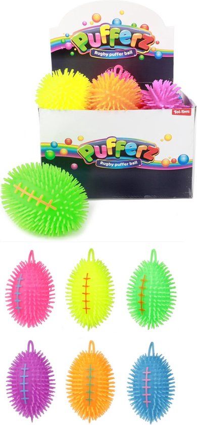 Toi-Toys Pufferz Pufferbal Rugby, 14cm