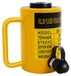 Vérin hydraulique pour cric de voiture, 20 tonnes - Vérin creux RCH2050 - Simple effet - Hauteur de levage 6 cm - Diamètre 10 cm - 70 MPa - Jaune