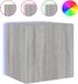vidaXL meuble TV mural avec éclairage LED 40,5x35x40 cm gris sonoma