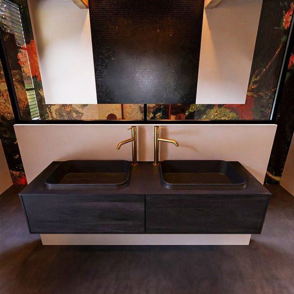 Mondiaz ERIN 150cm badmeubelset Antracite met 2 lades en Urban wastafel
