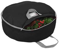 Primode Kerstkrans opbergtas met handgrepen 24 inch (rood) (zwart)
