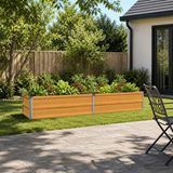 vidaXL Verhoogde Tuinbak Natuurlijk Hout 160 x 40 x 24 cm