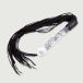 Lederflogger avec poignée transparente gaufrée - Noir