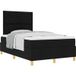 Prolenta Maison Exclusive - Boxspringbed met hoofdeinde, zwart, 120 x 190 cm, gestoffeerd