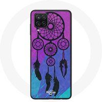 Maniacase Case voor Samsung Galaxy A42 5G Dream Catcher Zwart Blauwe en Paarse Achtergrond