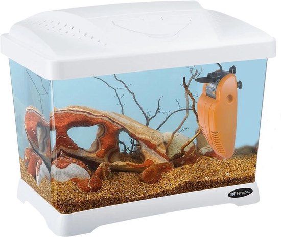 Ferplast Capri Junior Aquarium - 21 Liter - White - 41x34cm
