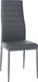 CLP Mayfair Eetkamerstoel - Zonder armleuning - Fauteuil - Metalen onderstel - grijs Kunstleer