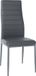 CLP Mayfair Chaise de salle à manger - Sans accoudoir - Fauteuil - Base en métal - Similicuir gris