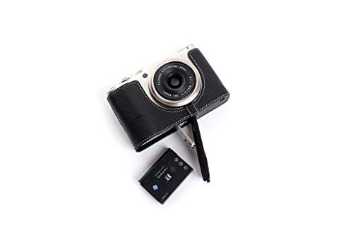TP Original Handgemaakte Echt Lederen Half Camera Case Tas Cover voor FUJIFILM X-F10 XF10 Zwart