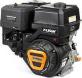 LIFAN KP460 moteur à essence avec 15,6 ch, monocylindre, adapté aux plaques vibrantes et aux engins de chantier. Il s'agit d'un moteur 4 temps refroidi par air avec un vilebrequin de 25 mm, une commande de soupape OHV et une cylindrée de 459 cc