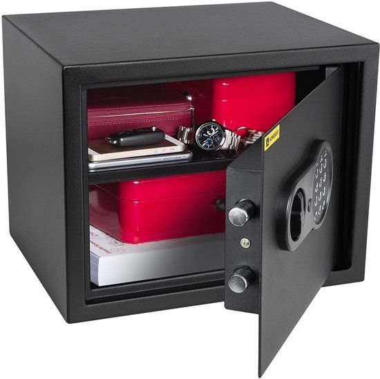 HomeSafe 62HV30EE kluis - elektronische spijl met 4 AA batterijen - 1 stuk - zwart RAL 9005 met inbraakwerende coating