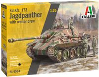 Italeri Modelbouwpakket Militaire voertuigen - 6564 Sd.Kfz.173 Jagdpanther with Winter Crew Plastic - 1:35 - Modelbouw